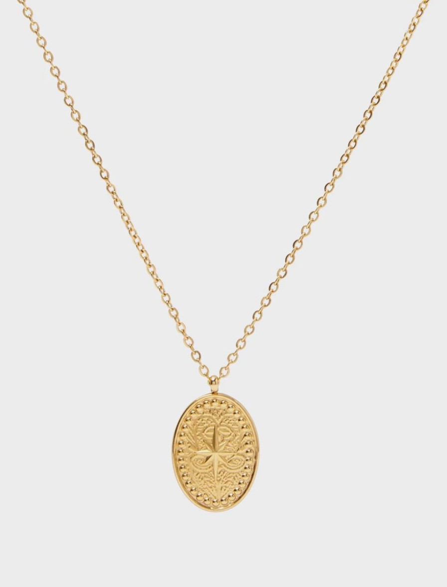 Women Pastiche Jewellery | Pastiche Sun Seeker Necklace- Yellow Gold