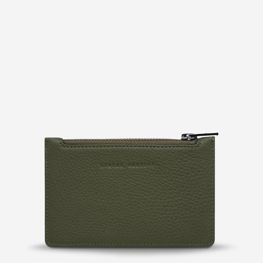 Women Status Anxiety Wallets & Pouches | Status Anxiety Avoiding Things Wallet-Khaki