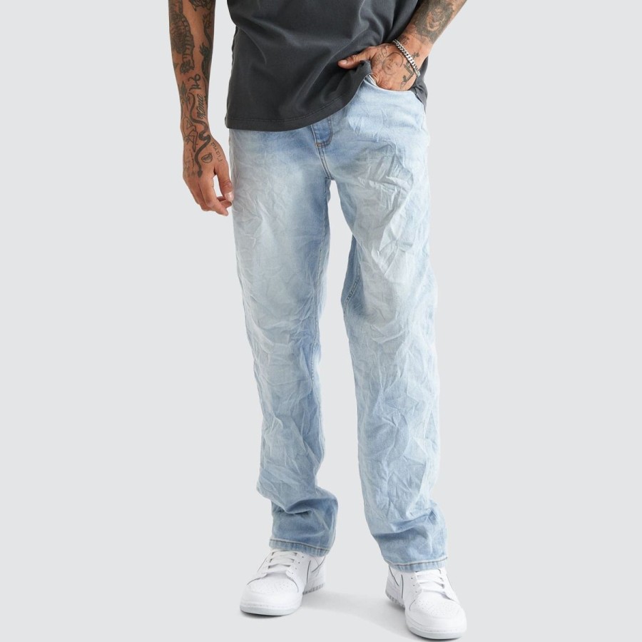 Men Kiss Chacey Jeans | Kiss Chacey K5 Relaxed Fit Jean-Sunbleached Blue