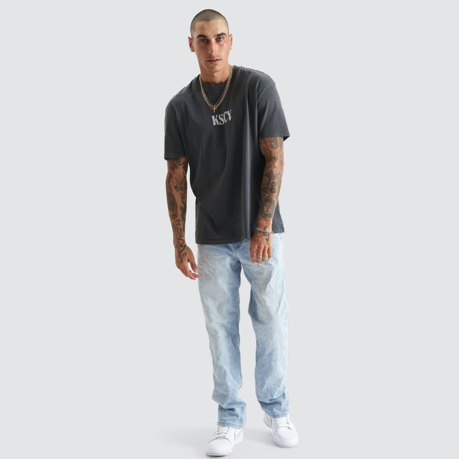 Men Kiss Chacey Jeans | Kiss Chacey K5 Relaxed Fit Jean-Sunbleached Blue