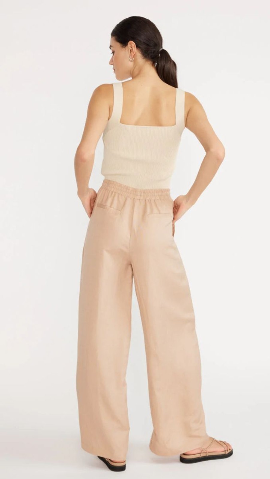 Women Staple the Label Pants | Mila Drawstring Pant- Latte