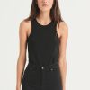 Women Rollas Tops | Miller Baby Rib Tank-Black