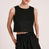 Women Nude Lucy Tops | Nude Lucy Amani Linen Top- Black