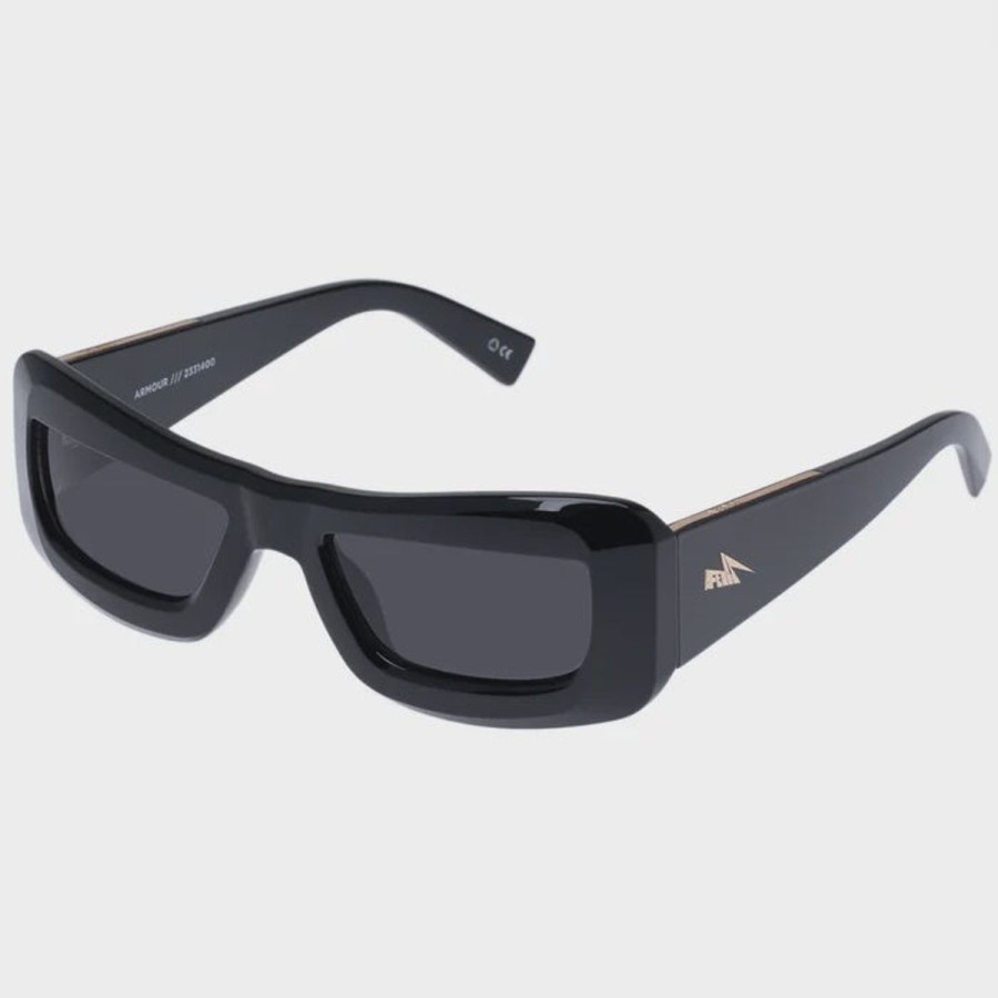 Women Le Specs Sunglasses | Afends X Le Specs Armour- Black