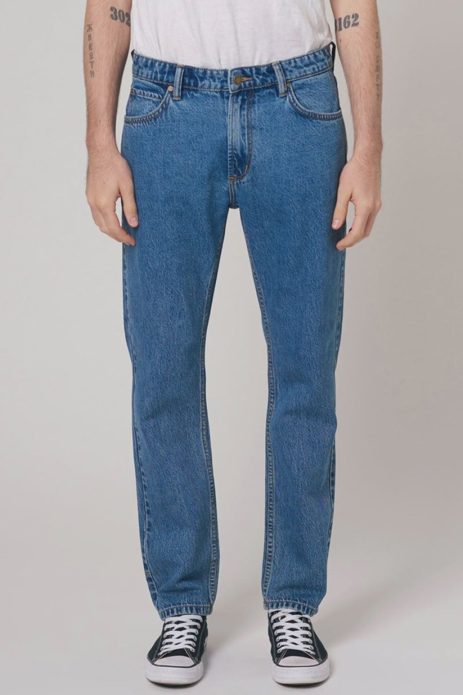 Men Rollas Jeans | Rolla'S Relaxo Pacific Breeze Jean-Mid Blue