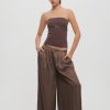 Women Lioness Tops | Lioness Allure Strapless Top-Chocolate