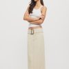 Women Lioness Denim Skirts | Lioness Uma Denim Midi Skirt-Ecru