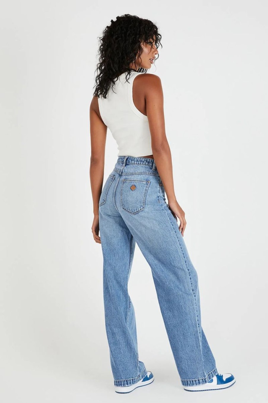 Women ABrand Jeans | A 94 High & Wide-Juliette Organic Vintage Blue