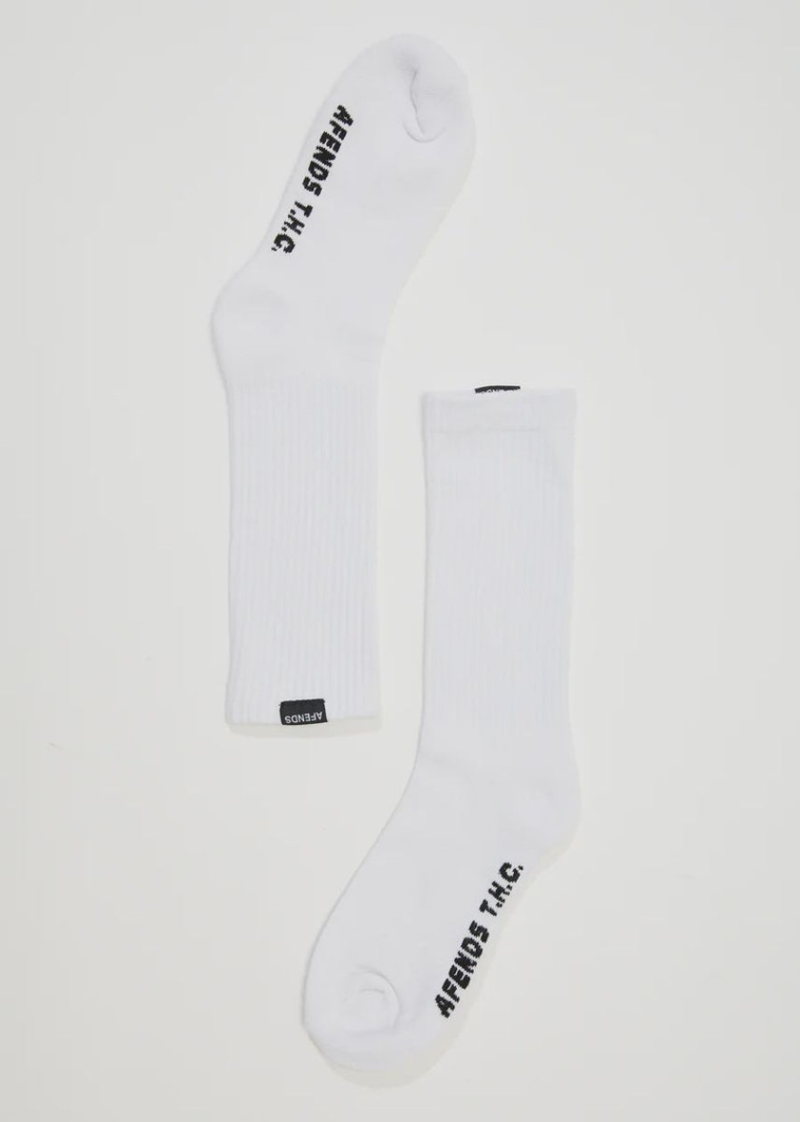 Women Afends Socks | Afends Everyday Hemp Socks One Pack-White