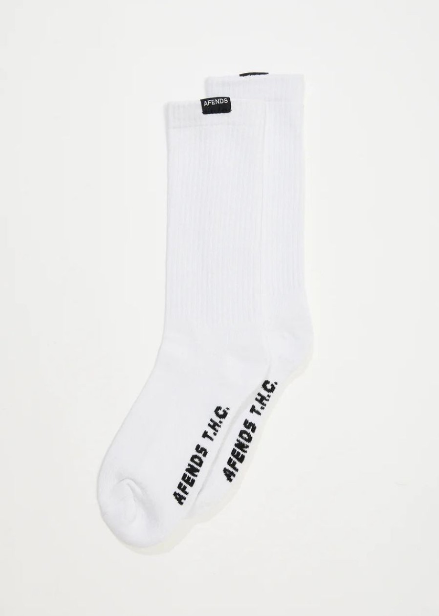 Women Afends Socks | Afends Everyday Hemp Socks One Pack-White