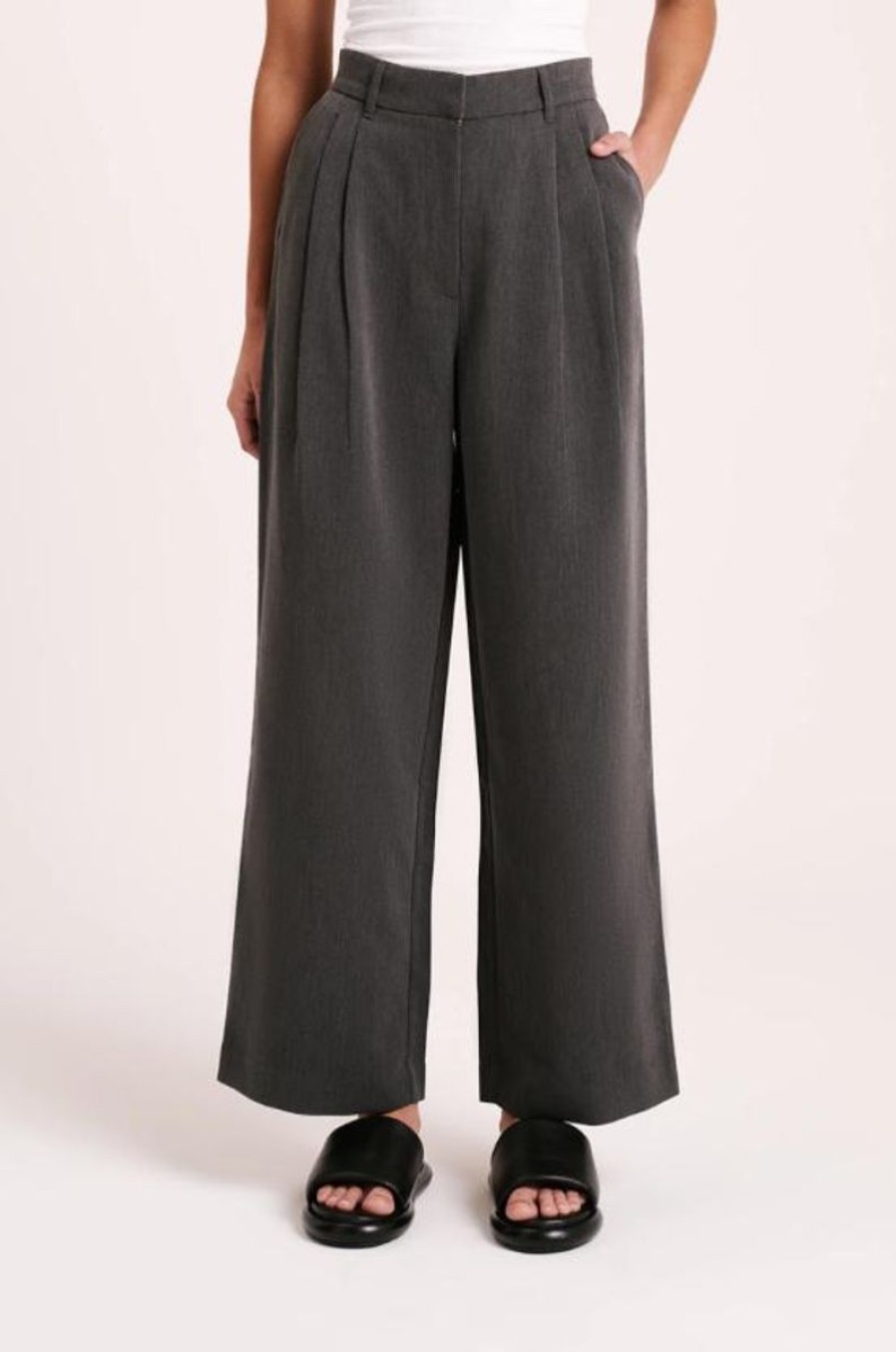 Women Nude Lucy Pants | Nude Lucy Jiro Tailored Pant-Asphalt