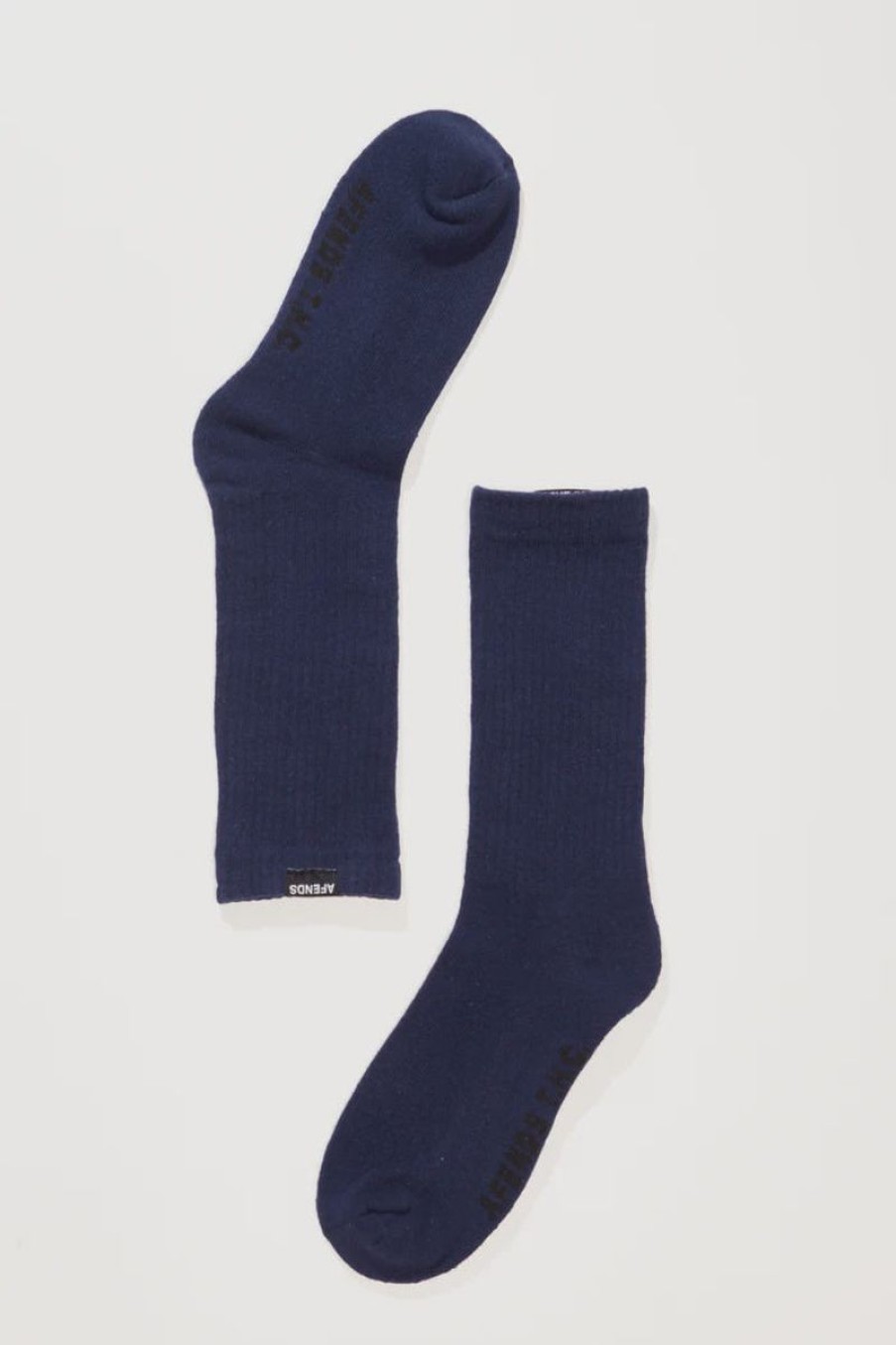 Women Afends Socks | Afends Everyday Hemp Socks One Pack-Navy