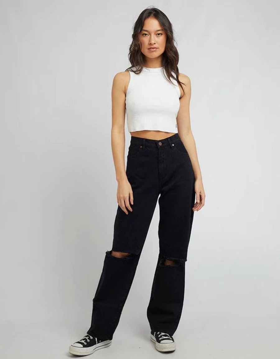 Women ABrand Jeans | A Slouch Jean-Black Rip