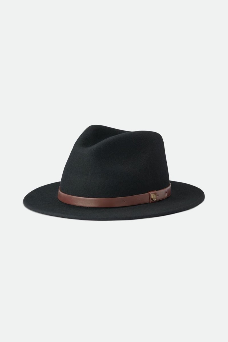 Women Brixton Hats | Brixton Messer Felt Fedora-Black