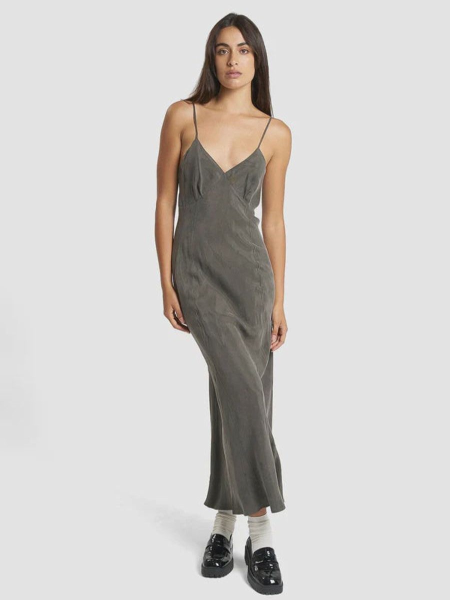 Women THRILLS Dresses | Thrills Chelsea Full Length Slip Dress- Truffle