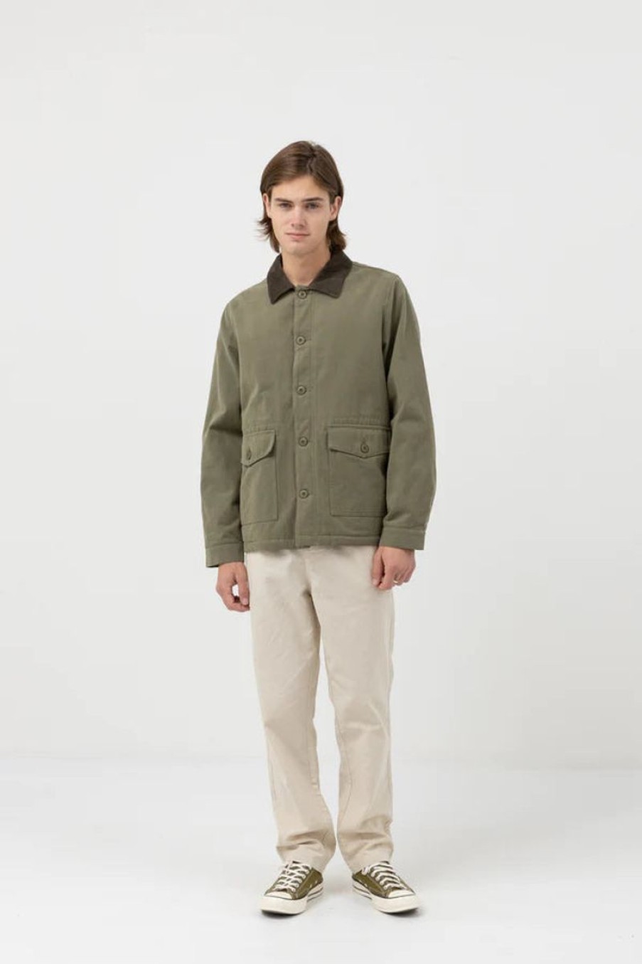 Men Rhythm Jackets And Coats | Rhythm Type 12 Jacket-Fatigue