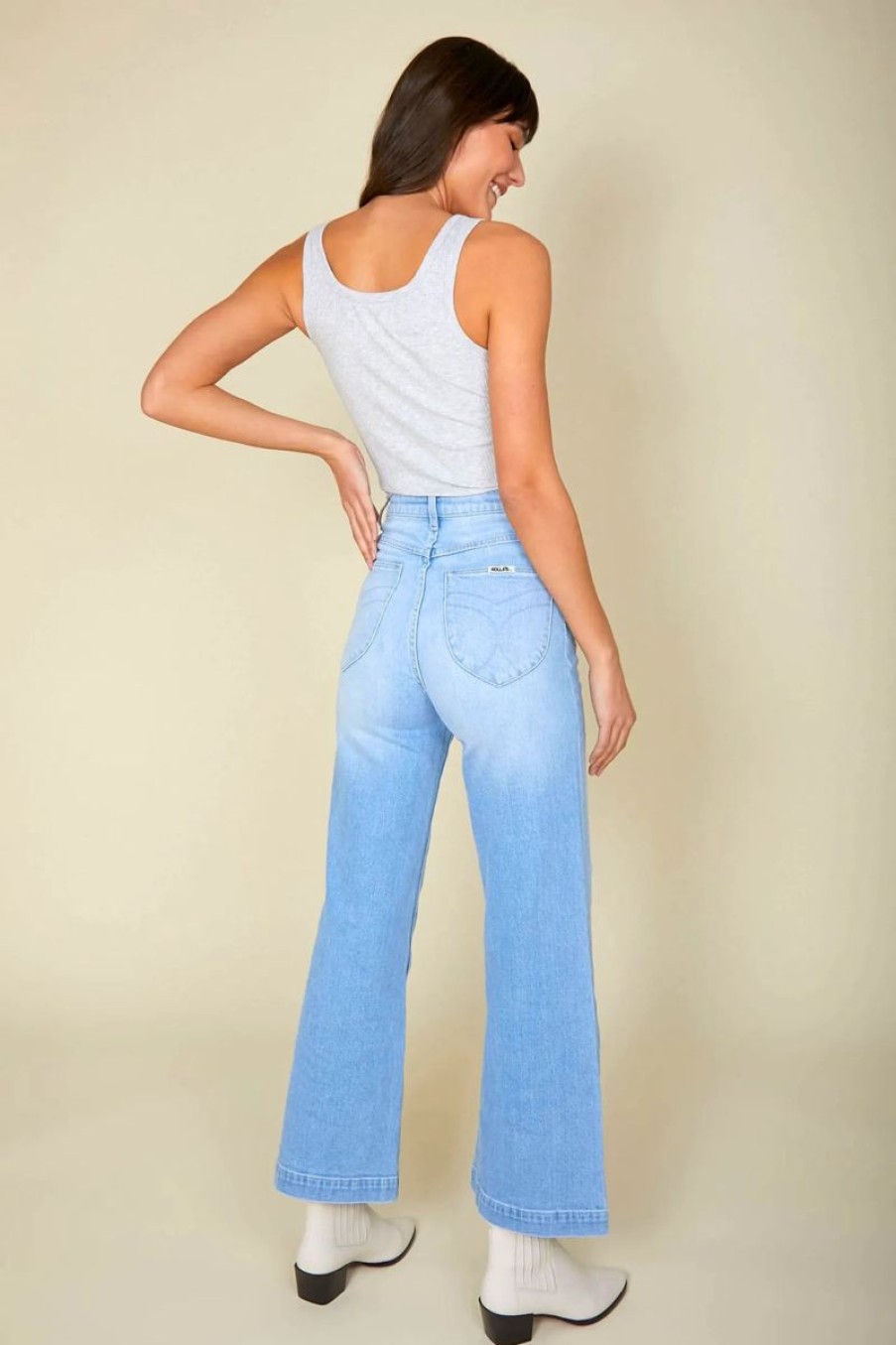 Women Rollas Jeans | Sailor Jean-Bluebird Organic