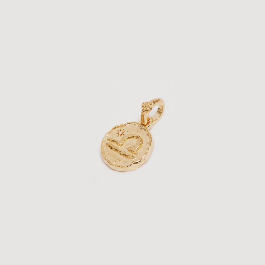 Women By Charlotte Jewellery | By Charlotte Love Cosmic Zodiac Reversible Annex Link Pendant-Libra-18K Gold Vermeil