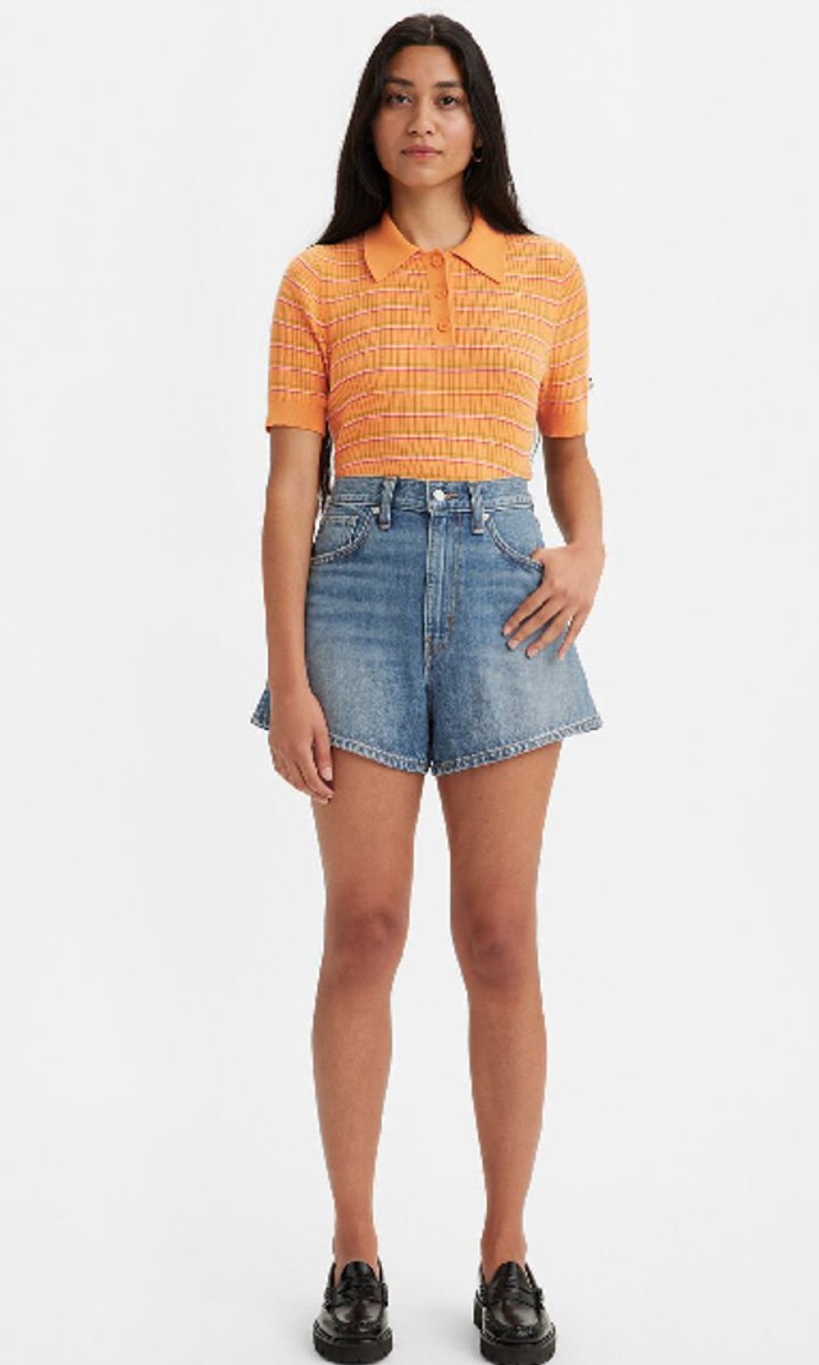 Women Levis Denim Shorts | Levi'S High Waisted Mom Short- String It Up