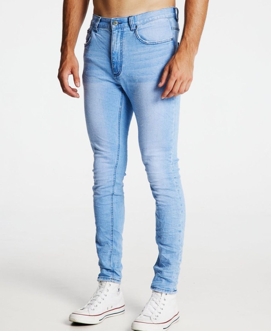 Men Kiss Chacey Jeans | K1 Super Skinny Fit Jean-Crystal Blue