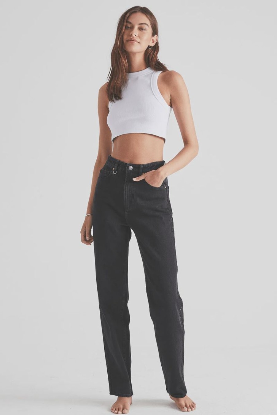 Women Neuw Denim Jeans | Neuw Denim Sade Baggy Jean-True Black