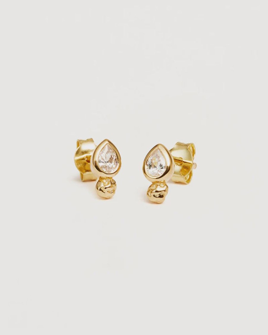 Women By Charlotte Jewellery | By Charlotte 18K Gold Vermeil Adore You Stud Earrings