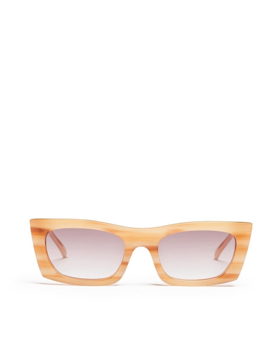 Women BANBÉ Sunglasses | The Crawford-Sand Tort/Oak Fade