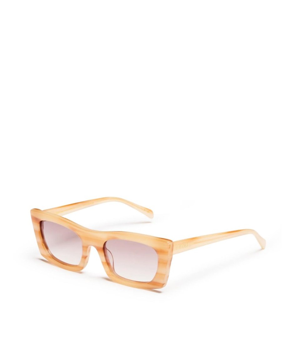 Women BANBÉ Sunglasses | The Crawford-Sand Tort/Oak Fade