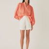 Women Esmaeé Shirts And Blouses | Esmaee Palms Blouse-Blood Orange