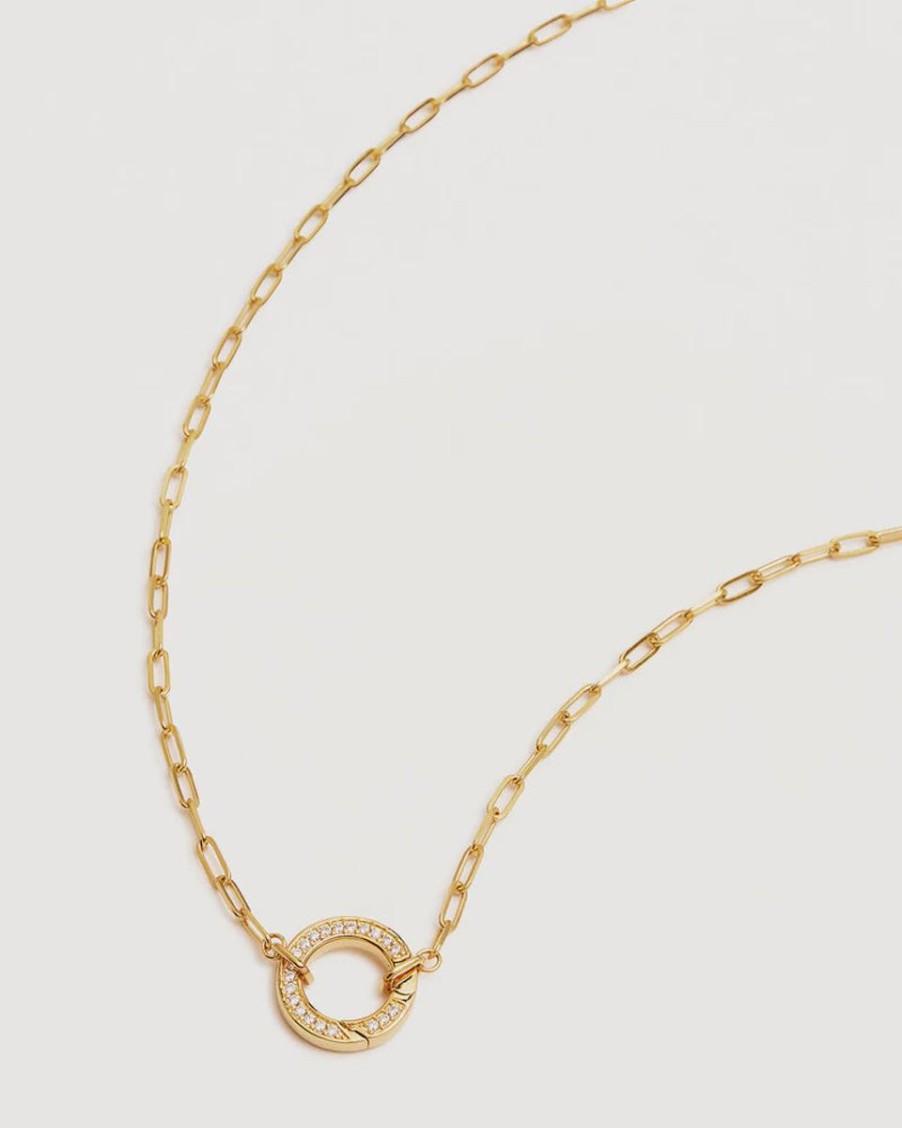 Women By Charlotte Jewellery | By Charlotte 18K Gold Vermeil Celestial Annex Link Necklace