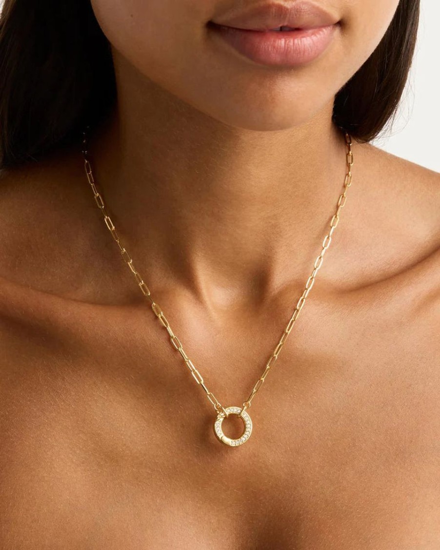 Women By Charlotte Jewellery | By Charlotte 18K Gold Vermeil Celestial Annex Link Necklace