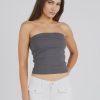 Women ABrand Tops | Abrand Heather Long Line Bandeau-Dark Slate