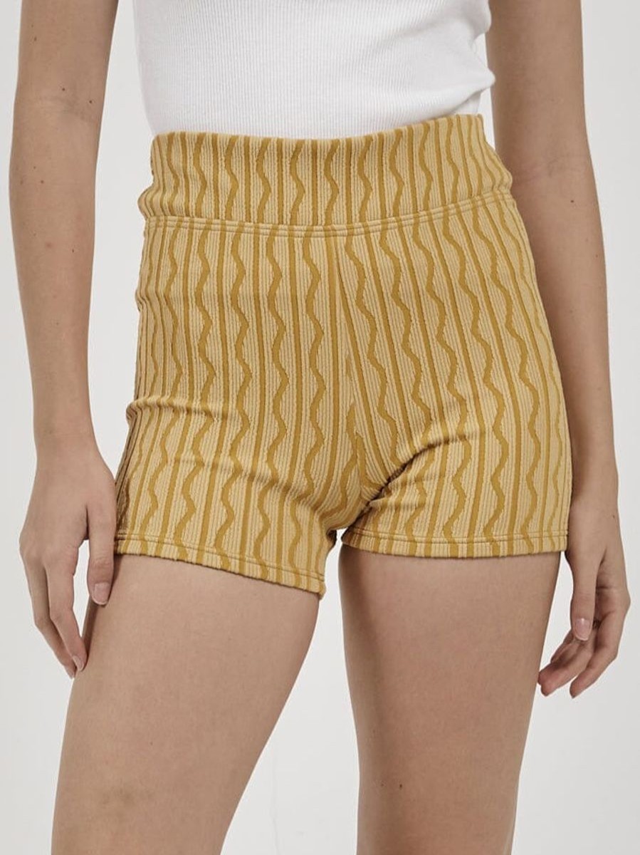 Women THRILLS Shorts | Gravitation Bike Short-Mineral Yellow