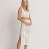 Women Rhythm Skirts | Rhythm Evermore Knit Midi Skirt-Cream