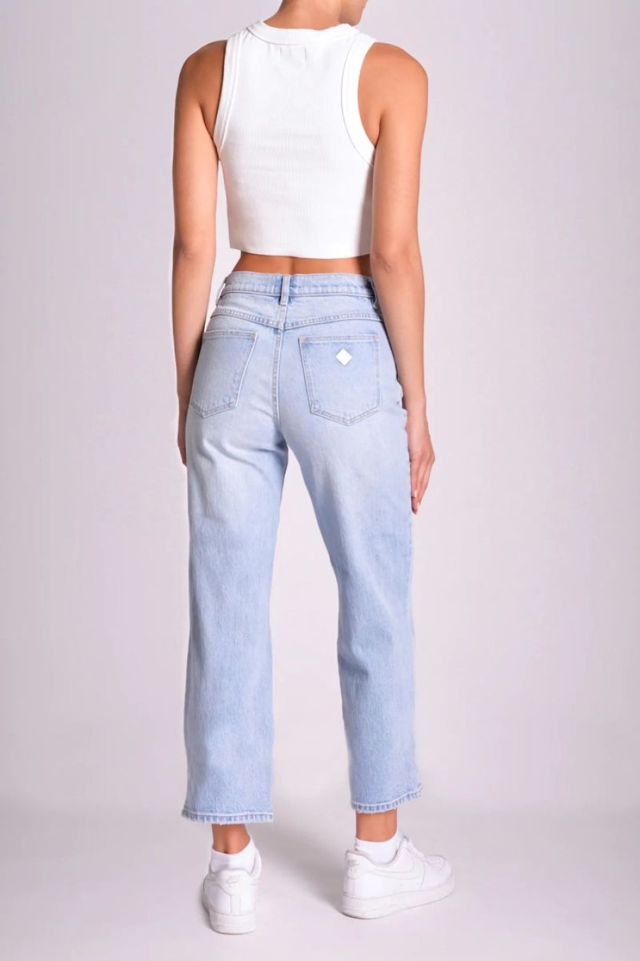 Women ABrand Jeans | Abrand 95 Mid Straight Crop Jean-Jeanie Og