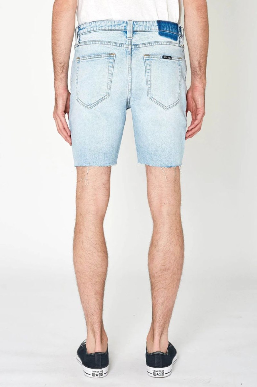 Men Rollas Denim Shorts | Rolla'S Tim Slims Denim Short-Bonzer Blue