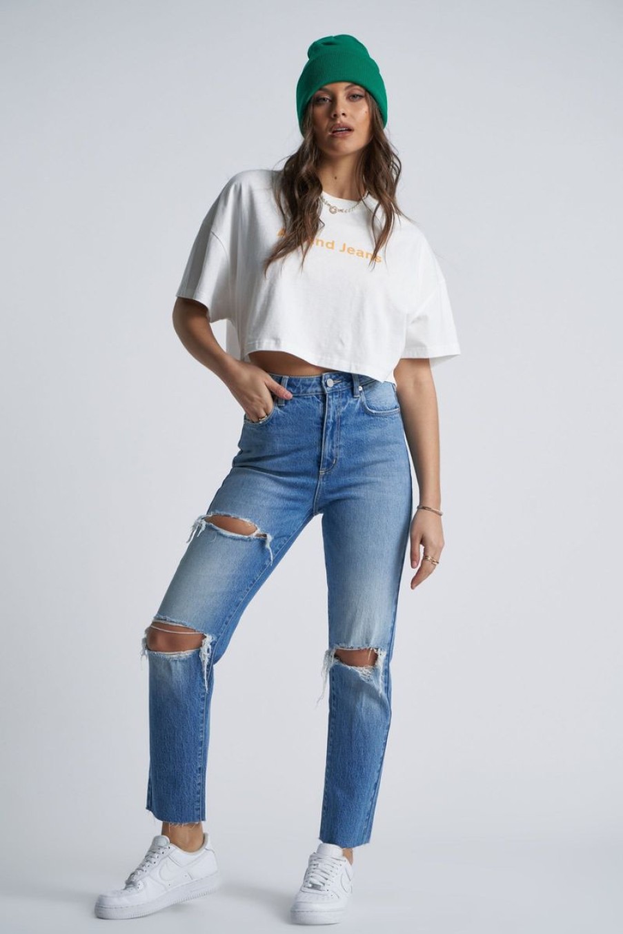 Women ABrand Jeans | A 94 High Slim-Dani Rip