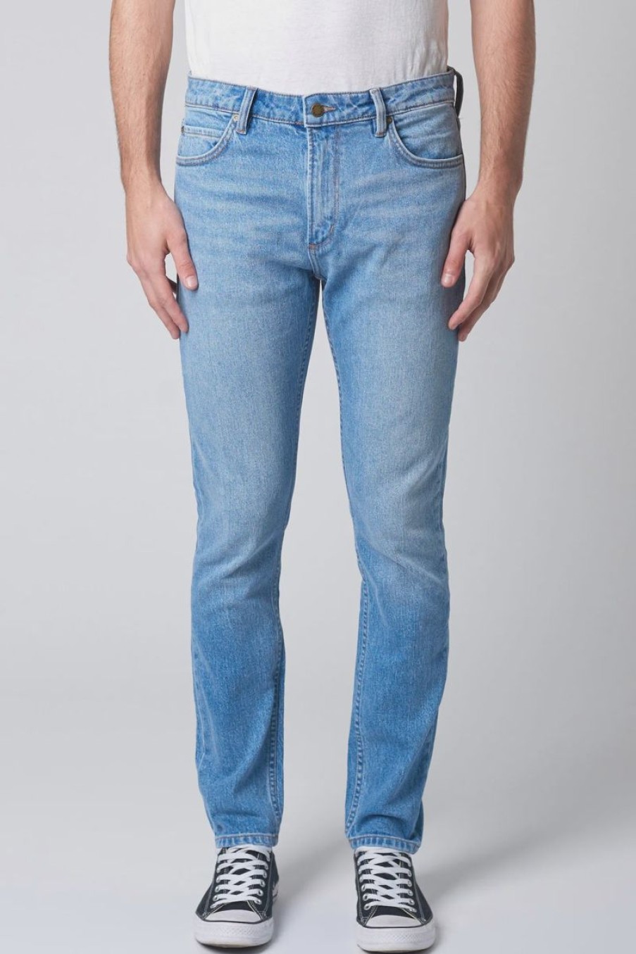 Men Rollas Jeans | Rolla'S Reefer Taper Jean-Venice Bleached Vintage Indigo