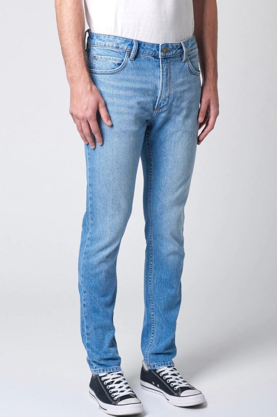 Men Rollas Jeans | Rolla'S Reefer Taper Jean-Venice Bleached Vintage Indigo