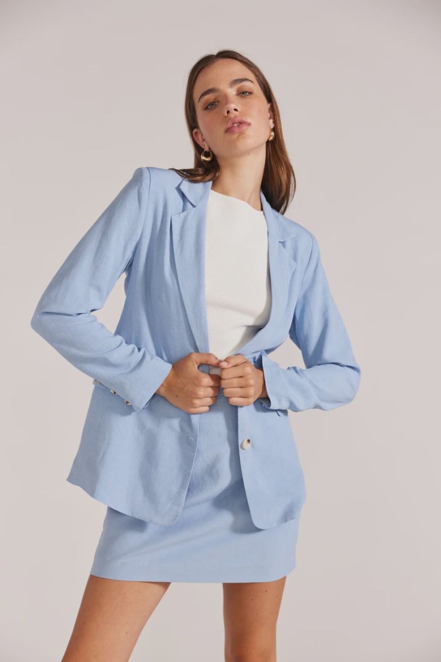 Women Staple the Label Jackets, Coats & Blazers | Staple The Label Priya Blazer-Blue