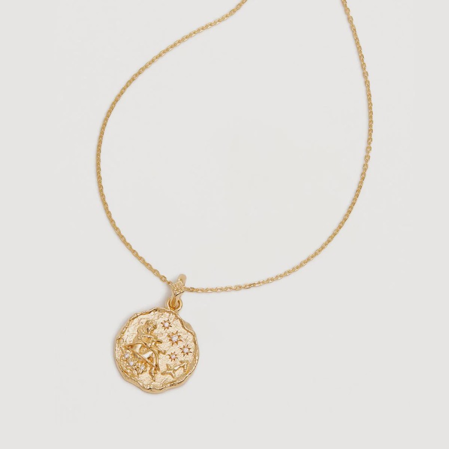 Women By Charlotte Jewellery | By Charlotte She Is Zodiac Necklace-Sagittarius-18K Gold Vermeil