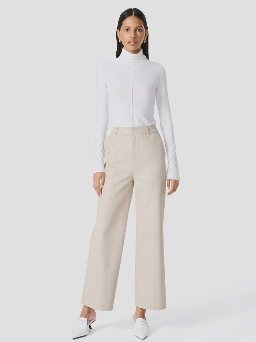 Women Ena Pelly Pants | Stanford Leather Pant- Turtle Dove