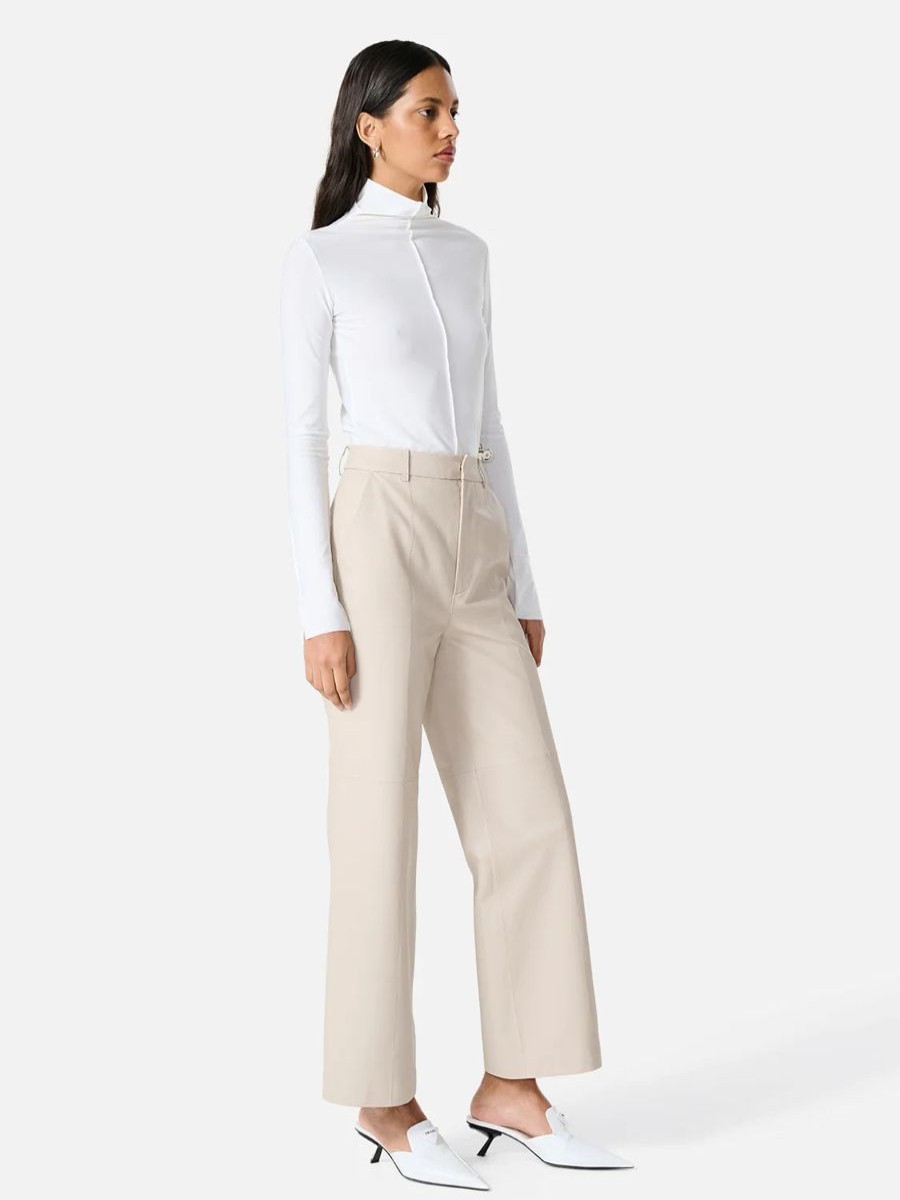 Women Ena Pelly Pants | Stanford Leather Pant- Turtle Dove