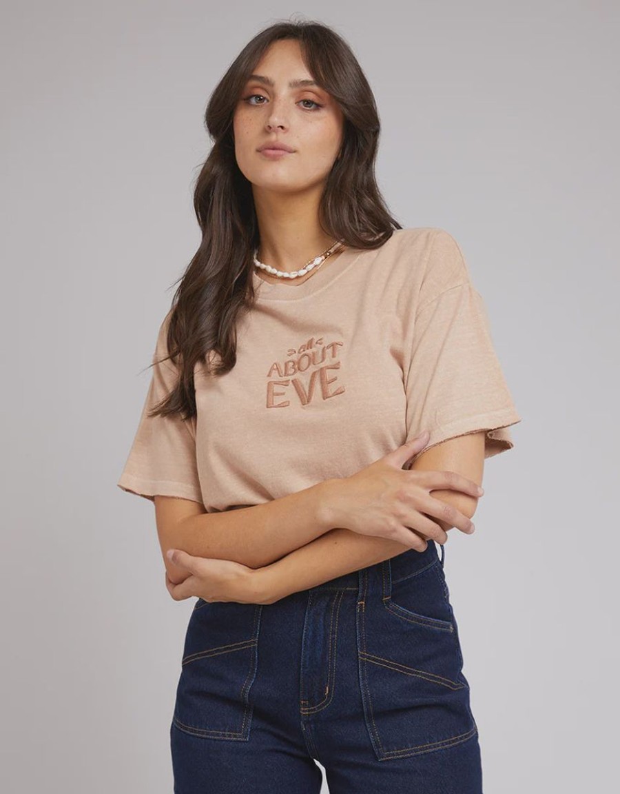 Women All About Eve Tees | All About Eve Grounded Tee-Tan