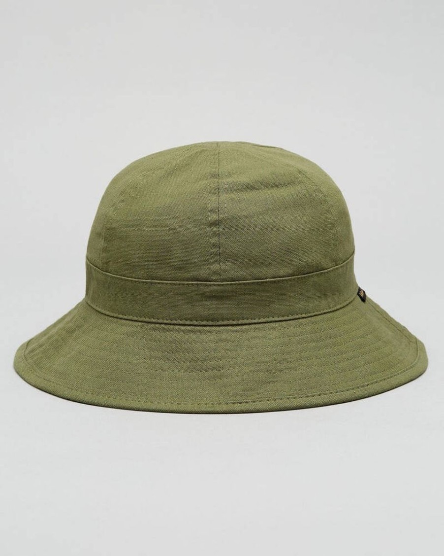 Women Afends Hats | Afends Congo Hemp Bucket Hat-Olive