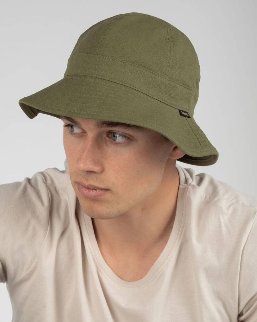 Women Afends Hats | Afends Congo Hemp Bucket Hat-Olive