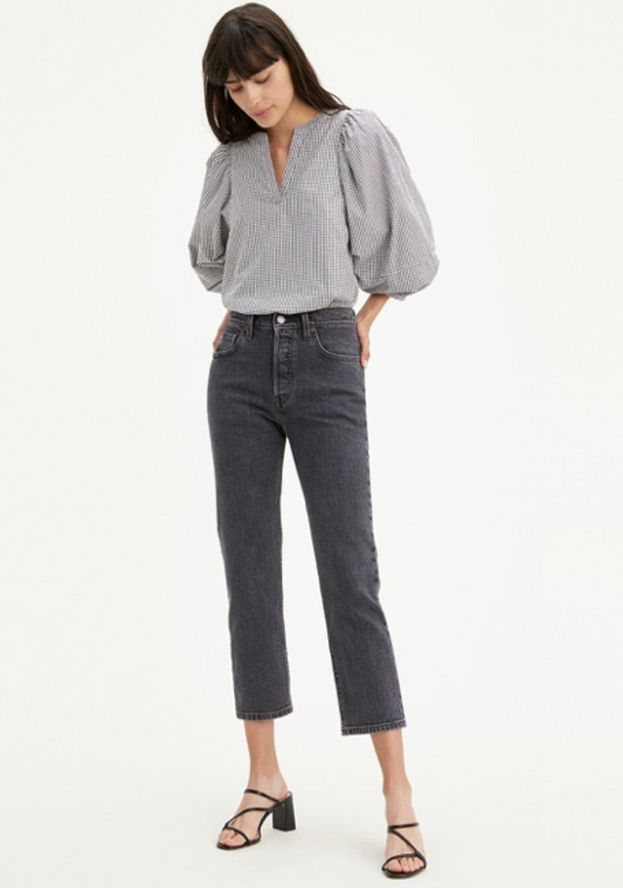 Women Levis Jeans | 501 Original Crop Jeans-Mesa Cabo Fade