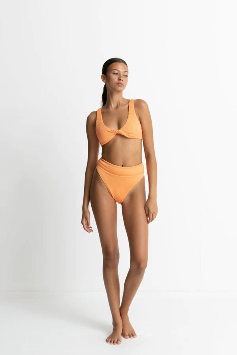 Women Rhythm Swimwear | Rhythm Breeze Twist Front Top-Orange