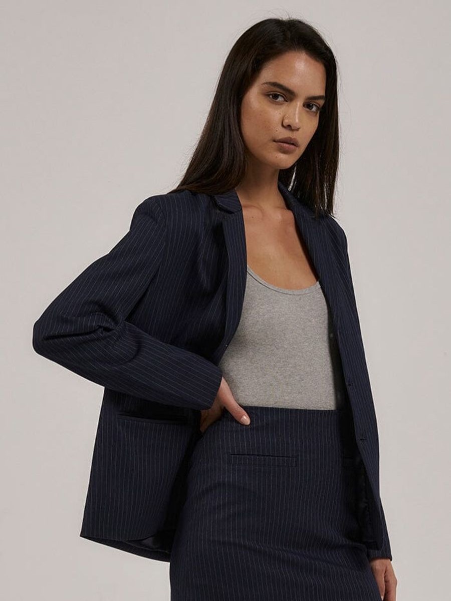 Women THRILLS Jackets, Coats & Blazers | Thrills Gabrielle Blazer-Station Navy