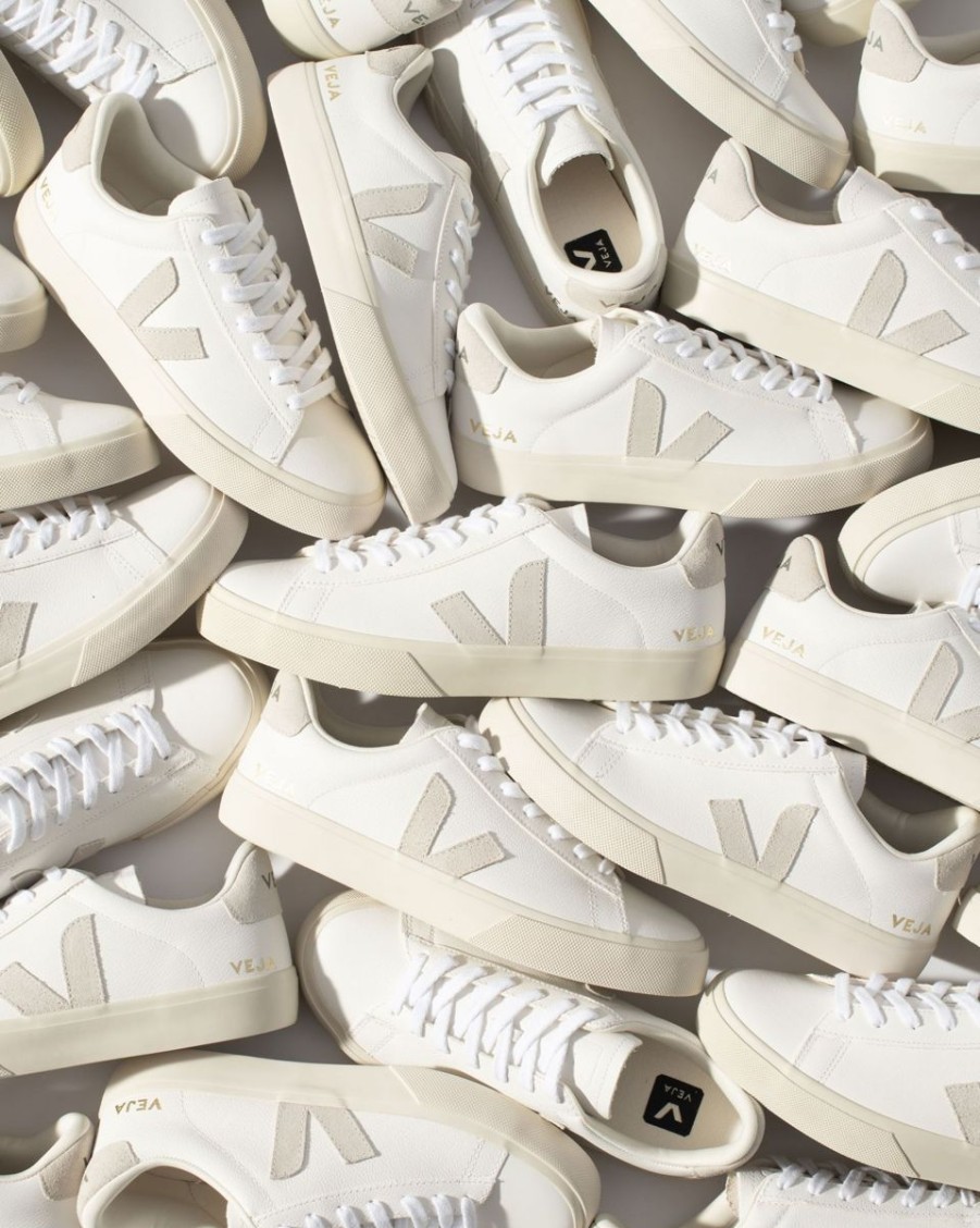 Footwear Veja | Veja Campo Chromefree Leather Sneaker-Extra White Natural Suede